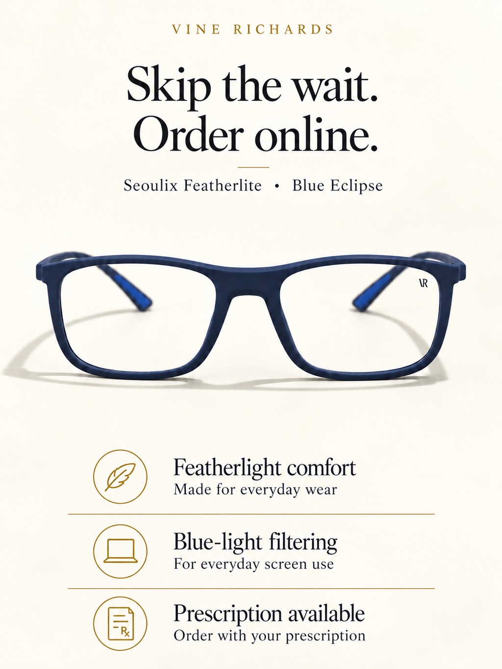 Seoulix Featherlite | Blue Eclipse | Lightweight Blue Block Glasses