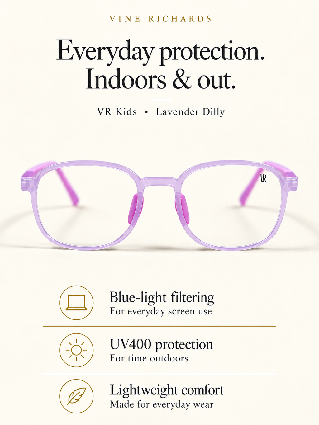 Kids Junior | Lavender Dilly | Kids’ Blue Block Glasses